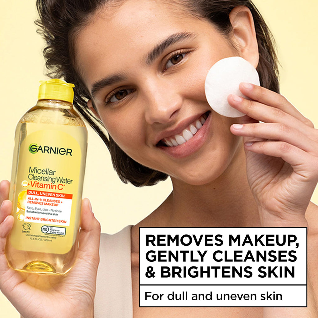 Garnier Micellar Water with Vitamin C - 13.53 fl oz Gentle Makeup Remover & Cleansing Water