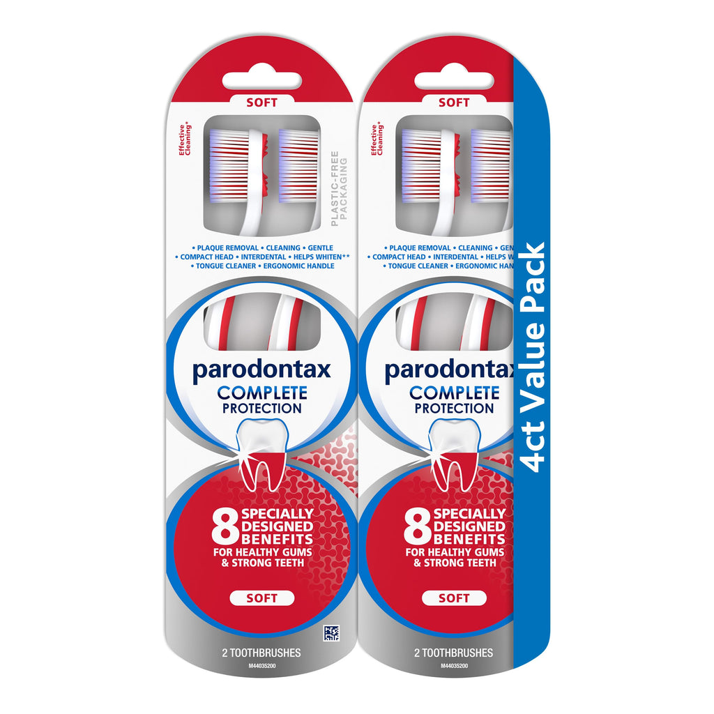 Parodontax Soft Toothbrush for Gum Care - Gentle on Gums & Teeth - 2 Pack