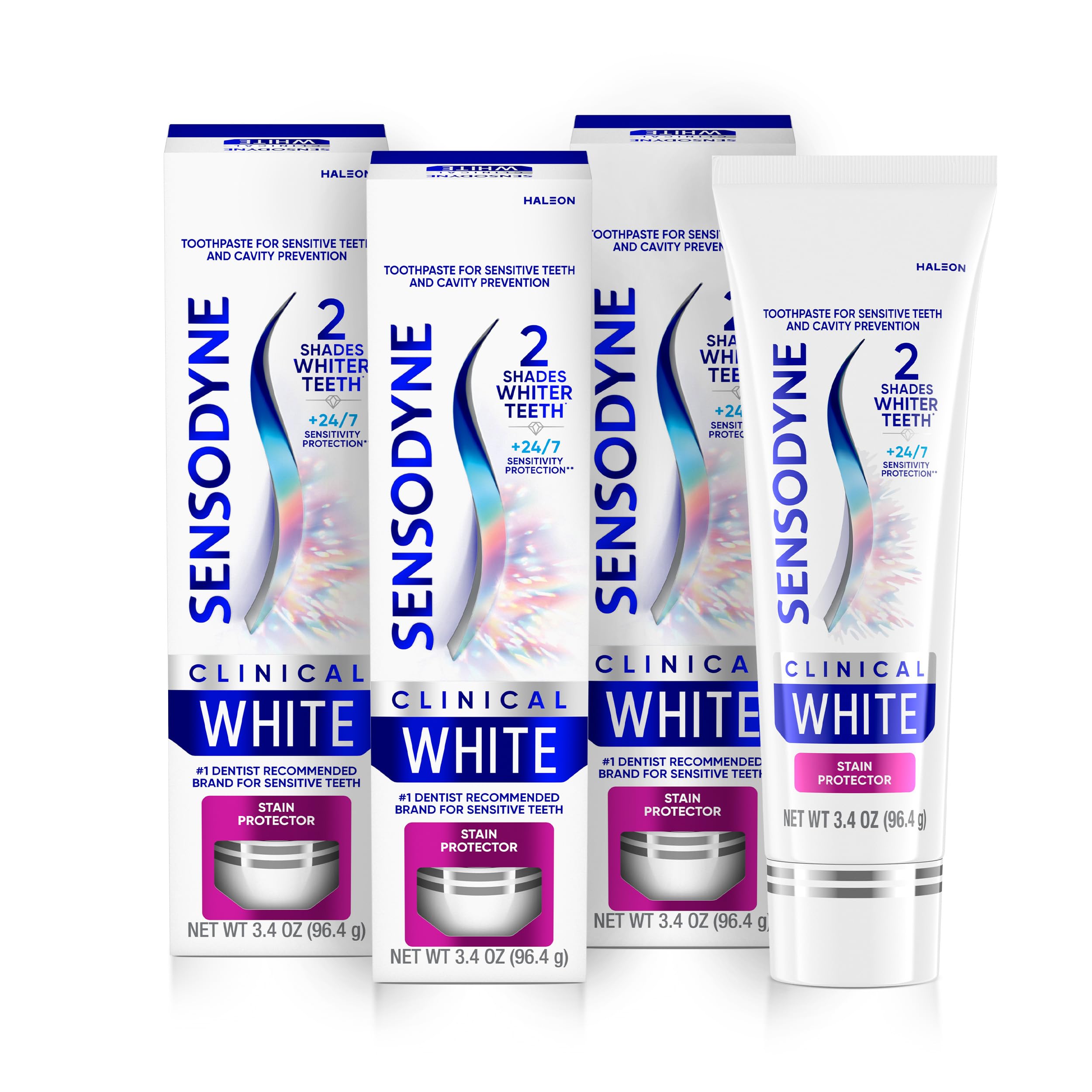 Sensodyne Clinical Whitening Sensitive Teeth Toothpaste - Fluoride, 2.54 fl oz