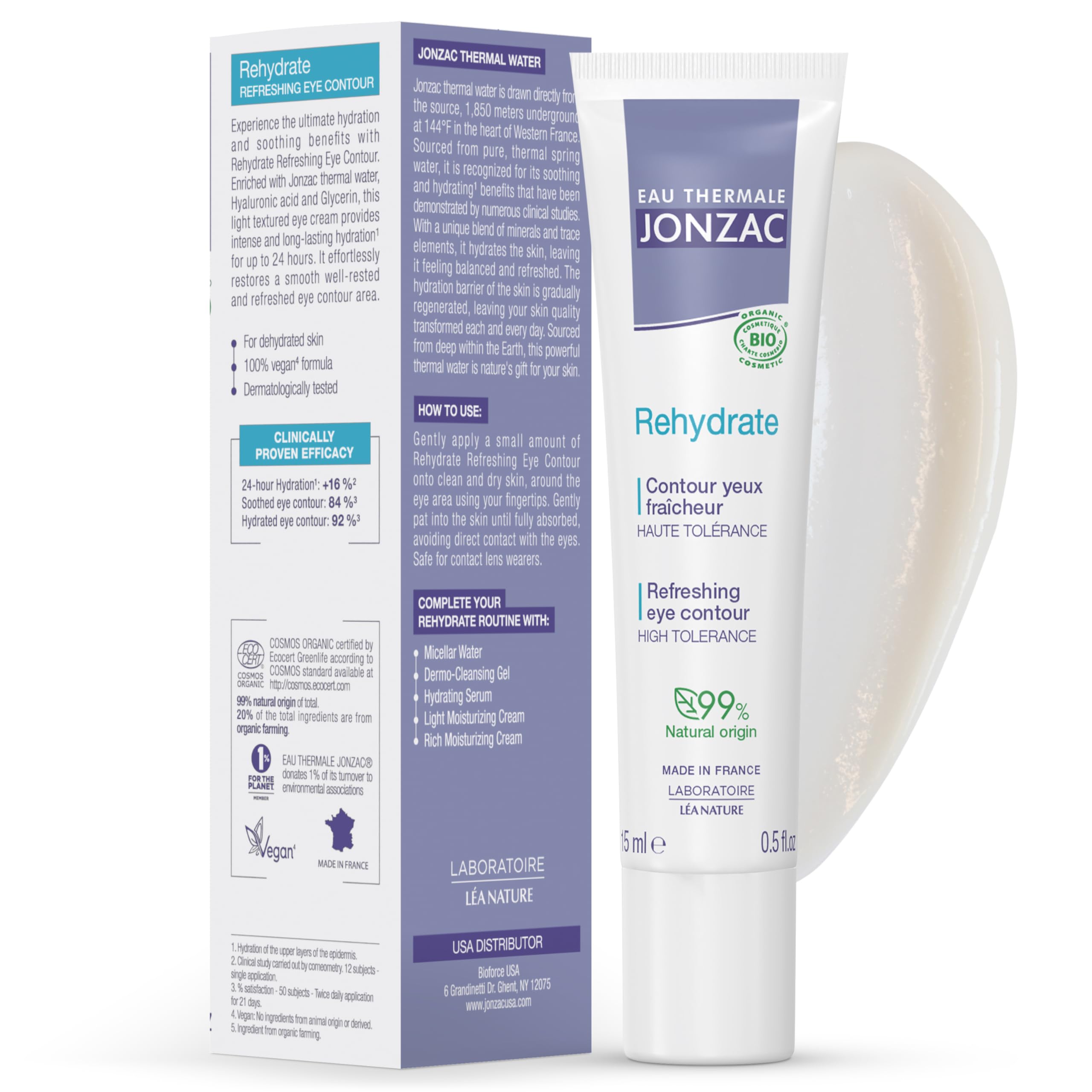 Eau Thermale Jonzac Soothing Eye Cream for Sensitive Skin - Hypoallergenic & Natural