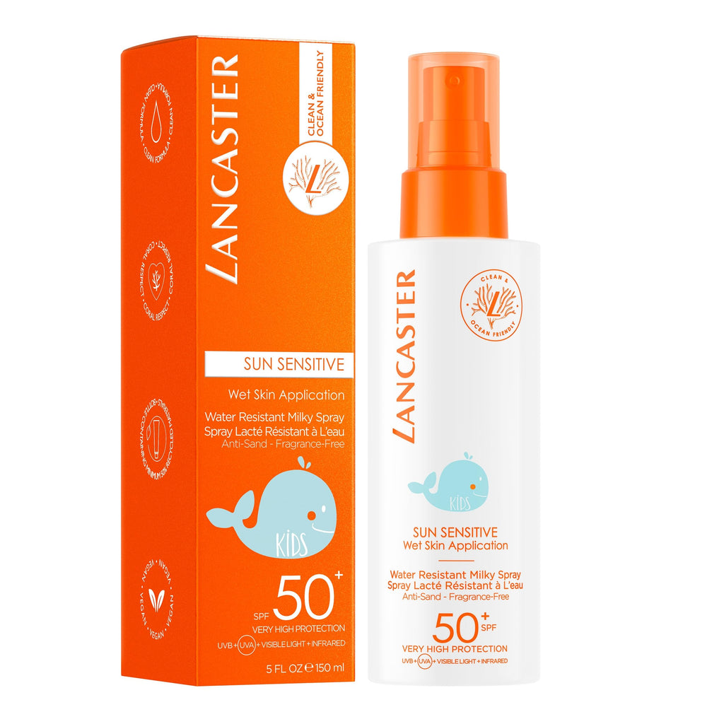 Lancaster Sun Sensitive Milky Spray For Kids SPF50 - Water-Resistant, Fragrance-Free Sunscreen Spray for Children