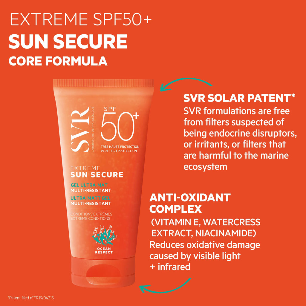 SVR Extreme Sun Secure Ultra Matt Gel Sunscreen SPF50+ for Sun Protection