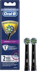 Oral-B CrossAction Replacement Brush Heads, Black, 2 Count