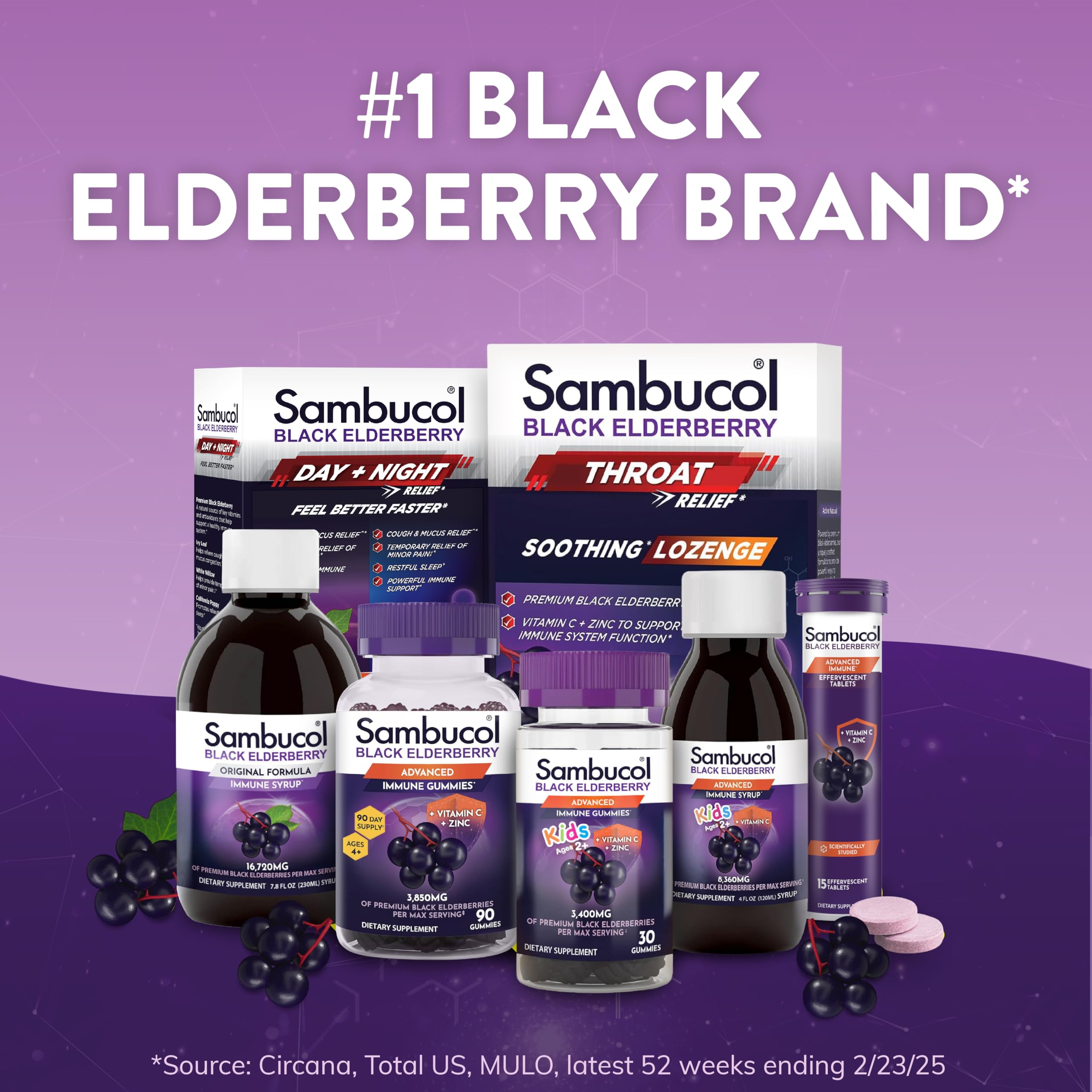 Sambucol Black Elderberry Syrup for Immune System Support - 4.06 fl oz