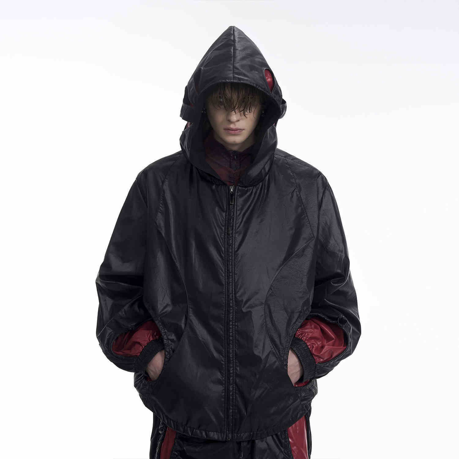 Original Niche Pleated Hollow Drawstring Pants