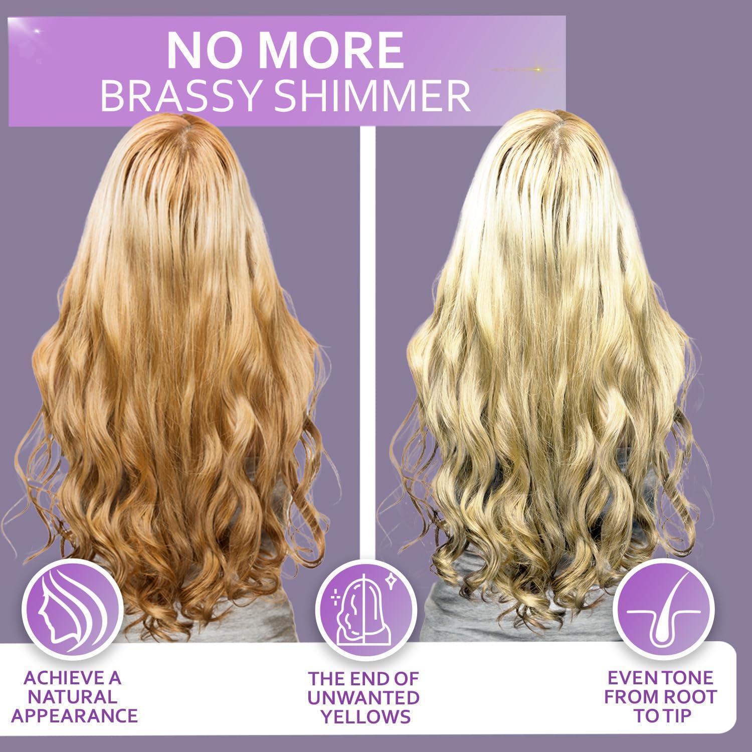 Purple Shampoo   Toner for Blonde Hair   For Color Treated Bleached Silver