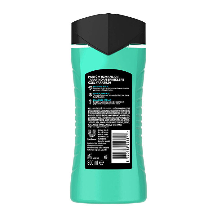 Axe Premium Collection Aqua Bergamot 3-in-1 Body Wash - 300ml | Refreshing Clean