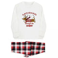 Parent-child Elk Pattern Plaid Pants Christmas Suit Long Sleeve