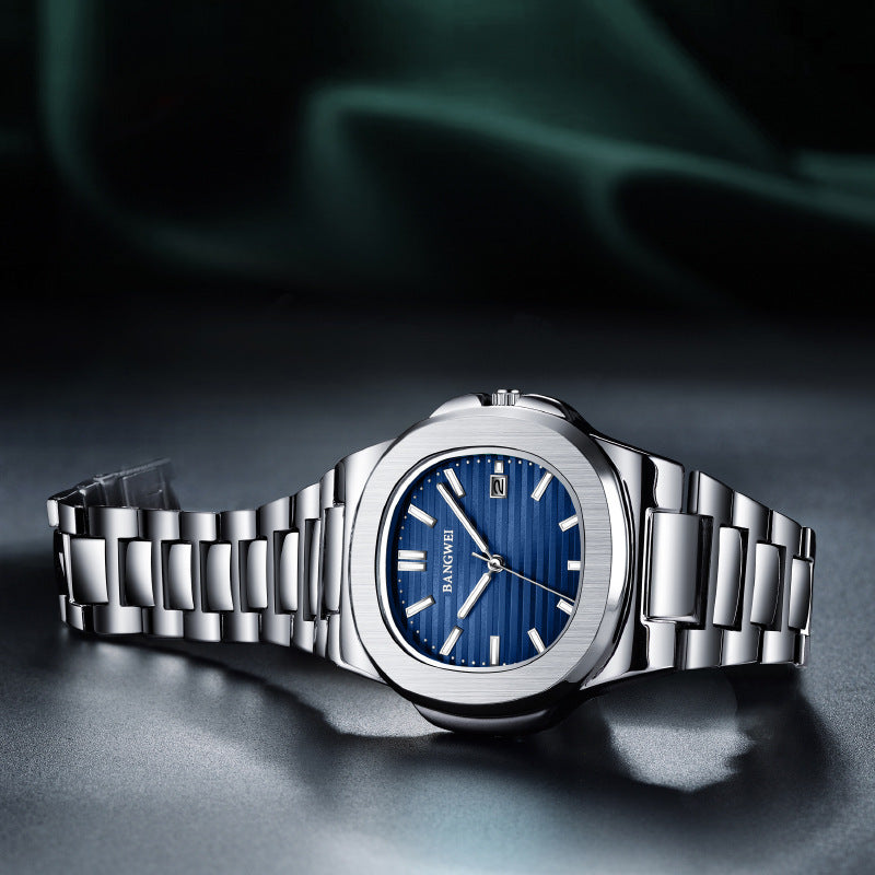 Fashion Steel Belt Calendar Luminous Watch Men