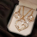 Cross-border Bestseller Creative Round Ring Heart-Shaped Pendant Necklace