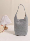 Handwoven Large-Capacity Vacation And Commute Woven Tote Bag