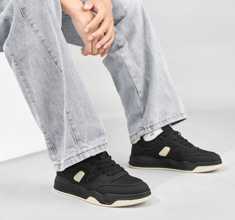 Spring Summer New Arrival Stylish Versatile Low-top Mesh Skate Shoes, Soft Light Breathable Casual Sneakers