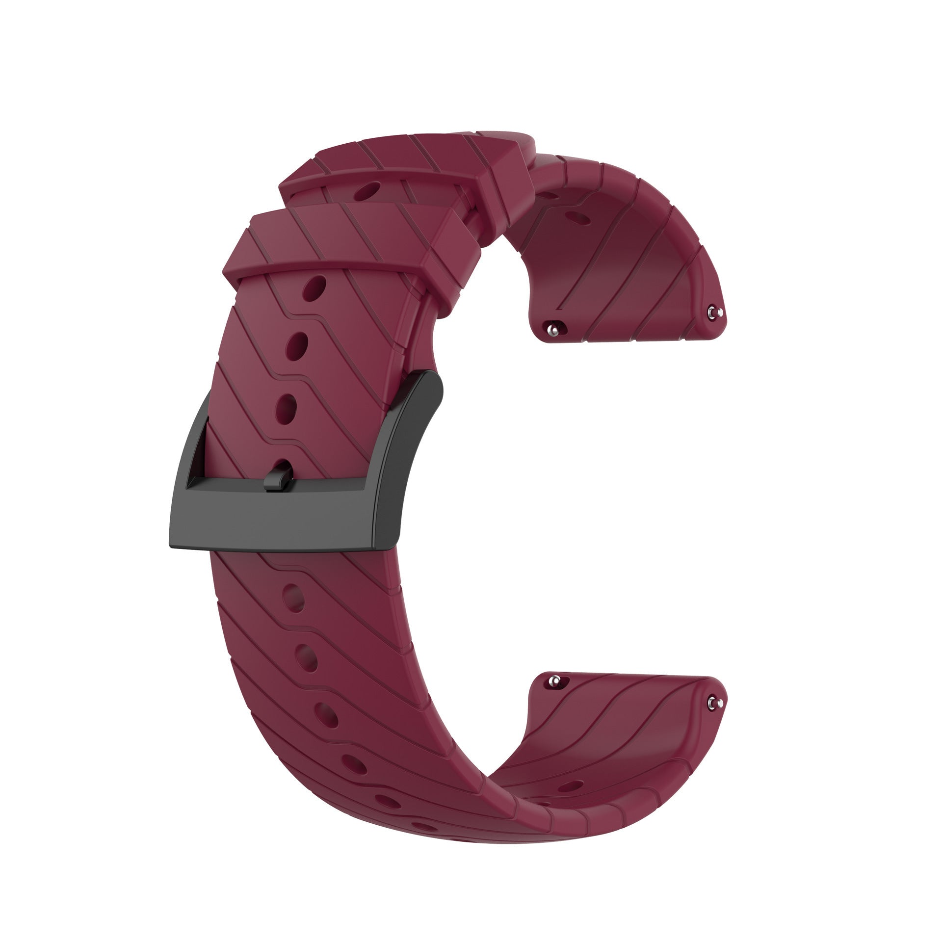 24mm Lightning-Stripe Silicone Watch Strap Compatible With Songtao