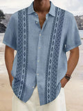 Mens Short-Sleeve 3D-Printed Shirt