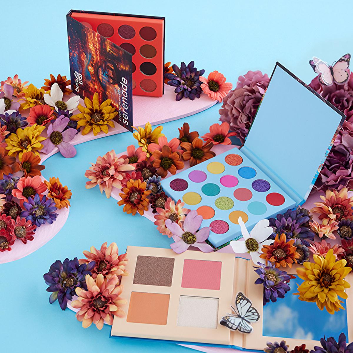 Beaulis Fun Serenade 16-Eyeshadow Makeup Palette - Nude & Dark Shades, Matte & Shimmer Finishes for Day & Night Looks