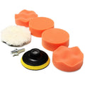 Car polishing sponge set 3 inch 7 sets of flat wave sponge wheel polishing plate wax sponge polishing wheel