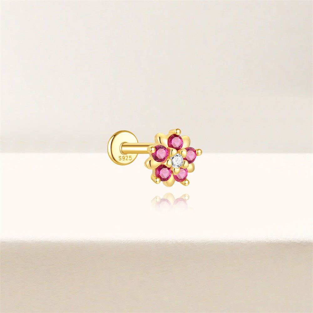European And American S925 Sterling Silver Cartilage Helix Piercing Stud Earrings