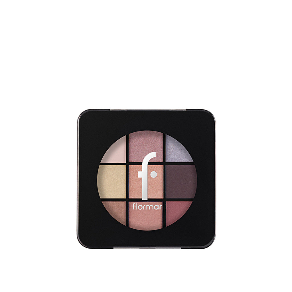 Flormar Eyeshadow Palette 001 Fallen Angel - 9 Colors | High Pigmentation