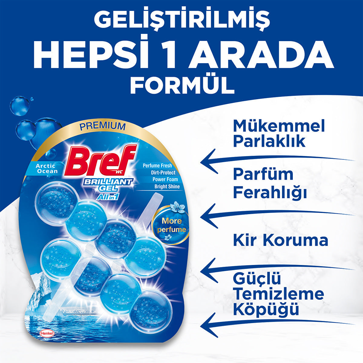 Bref Brilliant Gel Duopack Toilet Bowl Cleaner - Ocean | 2-Pack