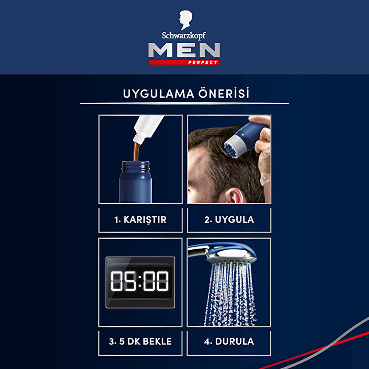 Men Perfect Hair Color 50 Light Brown - Quick Application | Natural Look