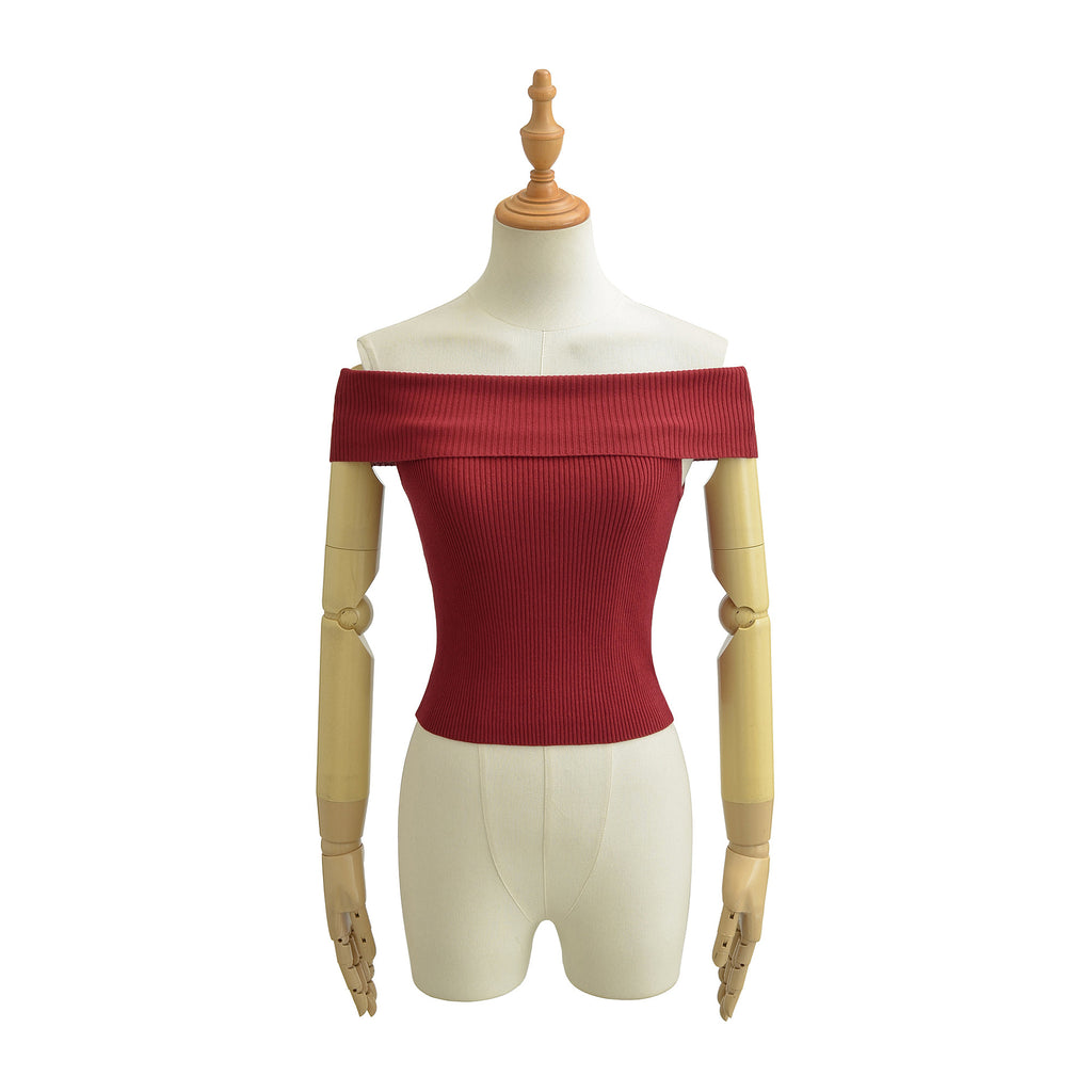 Flip up one shoulder top