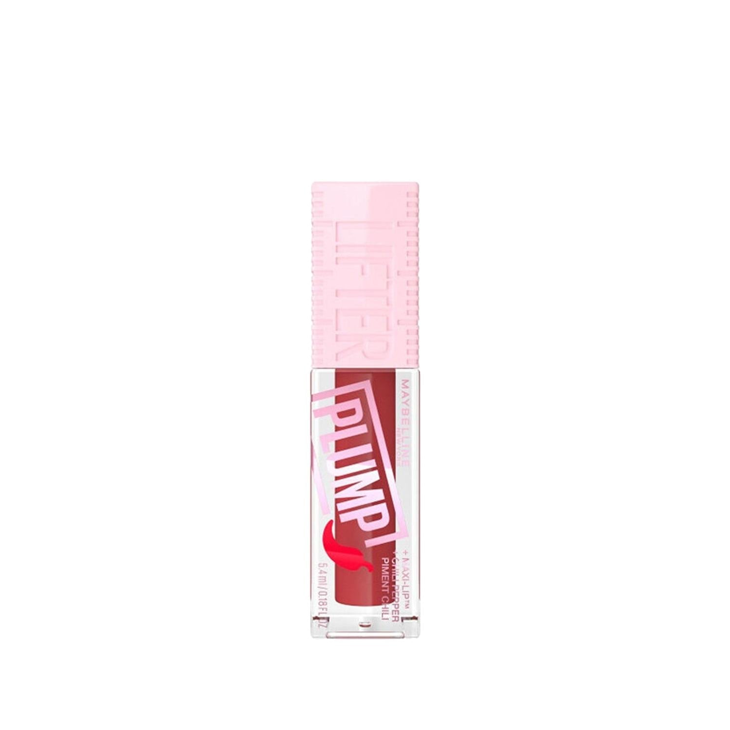 Maybelline New York Lifter Plump Lip Gloss - Moisturizing & Plumping Effect in Hot Chili Shade