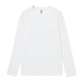 Cotton Long Sleeve Loose Pure White Casual Top