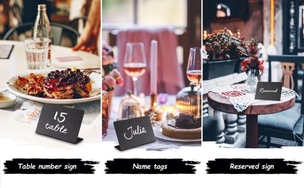 10 Pack Mini Chalkboard Signs for Food 3x4 inch Party Buffet Tables Wedding Bakery Small Chalkboard Signs Mini Chalkboard Signs for Food Chalkboard Buffet Signs Table Sign Chalkboard