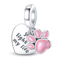 DIY Bracelet With A Cute Paw-print Pendant And Beads
