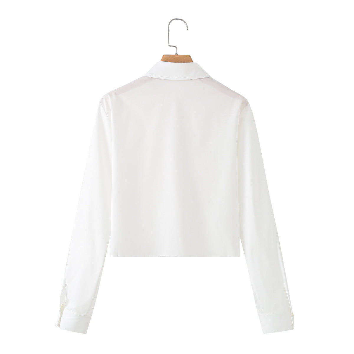 Classic collar casual long sleeved short shirt