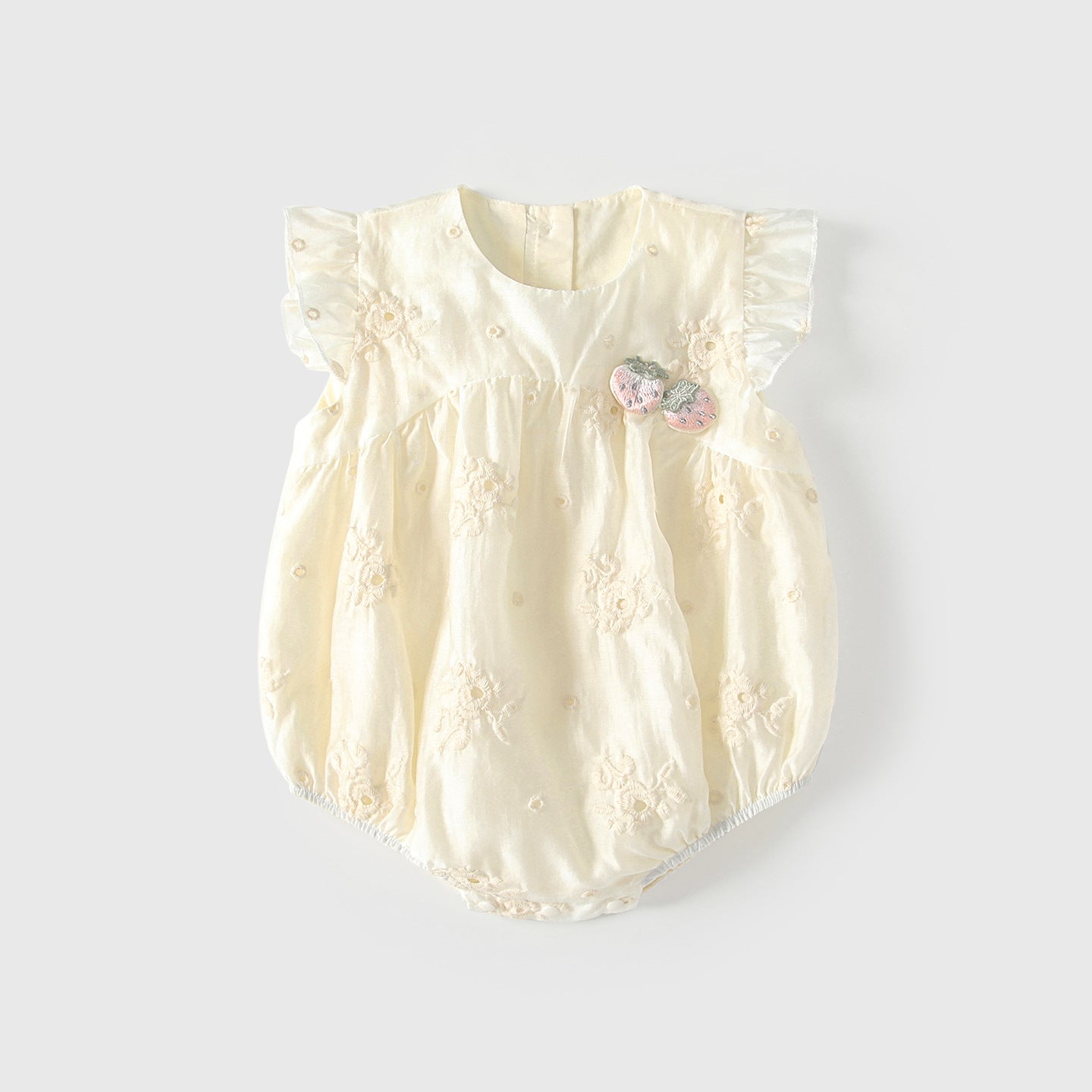 Round neck baby jumpsuit