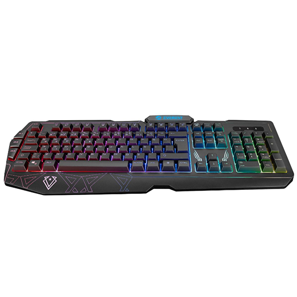 Everest Gaming Keyboard and Mouse Combo - USB 3, RGB Lighting, 3 Macro Keys, Adjustable DPI