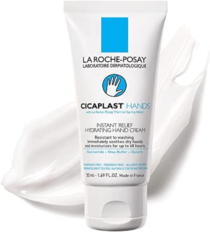 La Roche-Posay Cicaplast Mains: Repairing Hand Cream for Dry, Cracked Hands - Hypoallergenic Moisturizer for Sensitive Skin & Eczema Relief