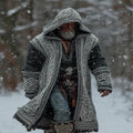 Mens Mid-Length Digital-Print Abstract Cape