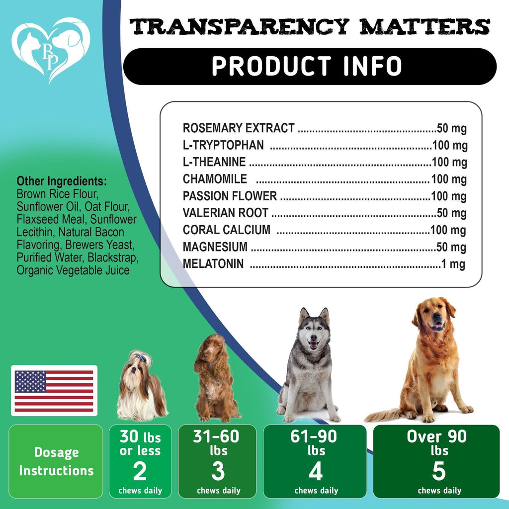 Hemp Calming Chews for Dogs Separation Anxiety Relief