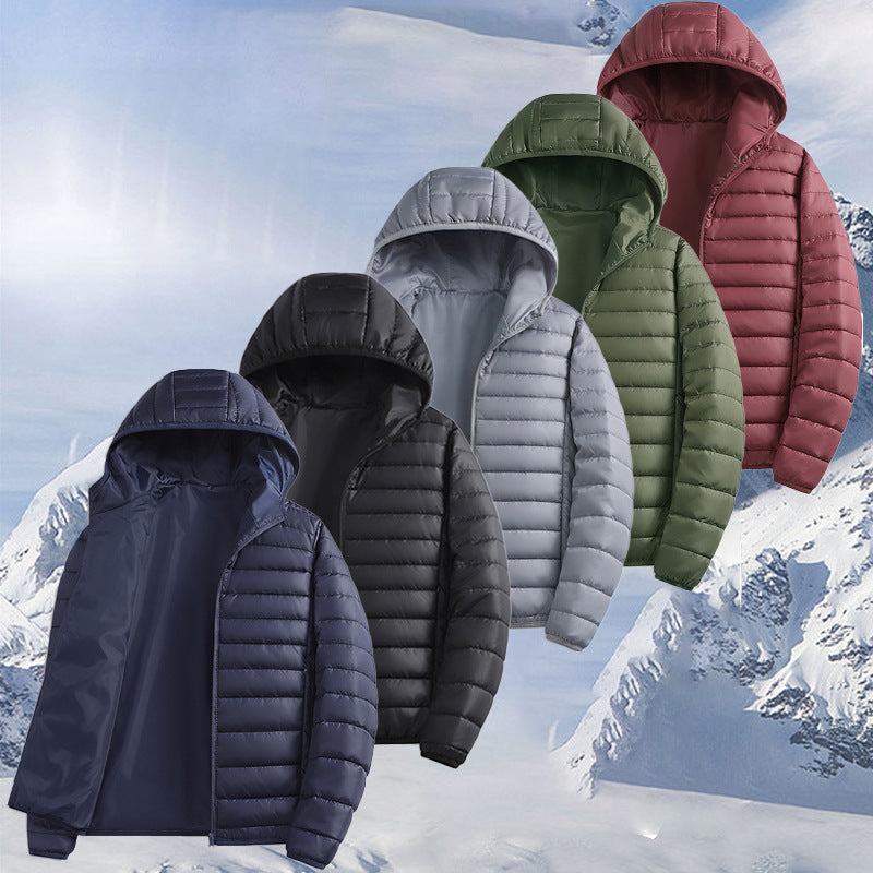 AutumnWinter Warm Hooded Loose-fit Windproof Sporty Casual Ribbed Top