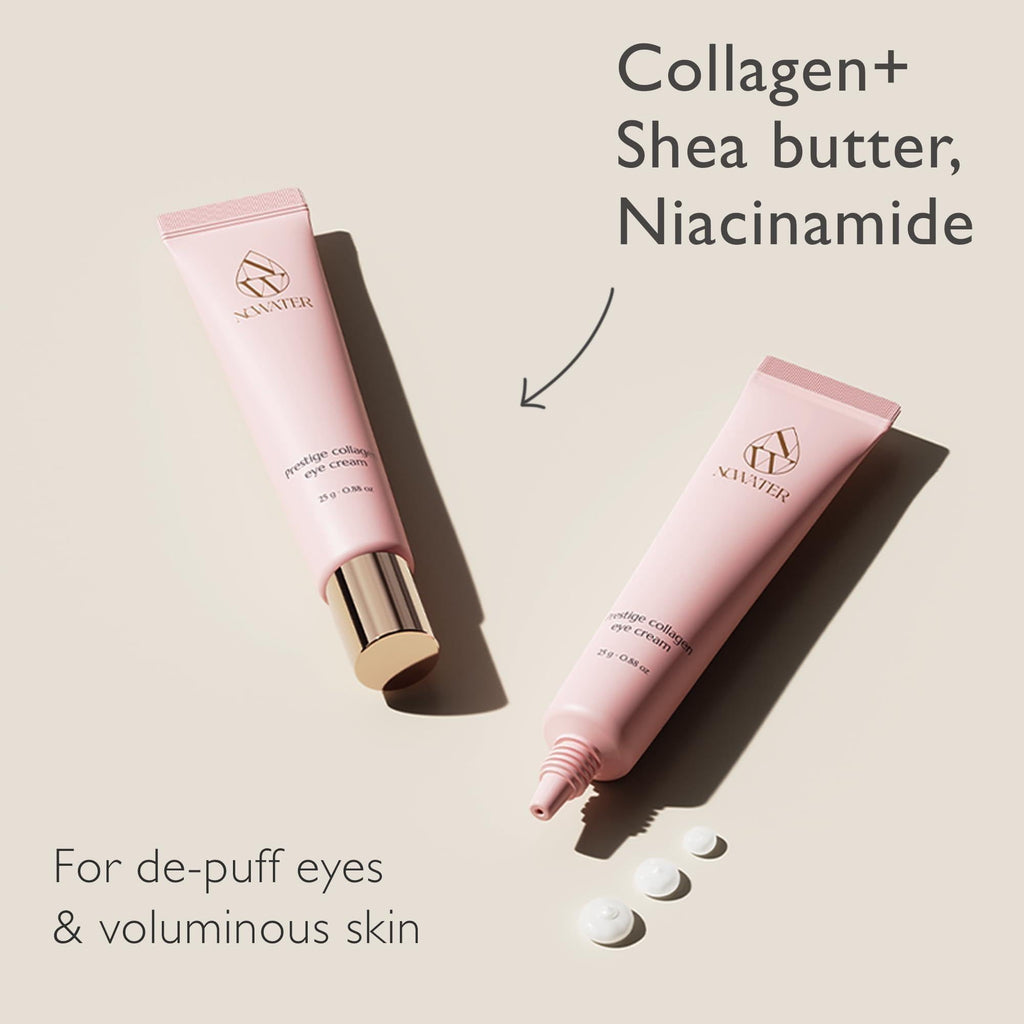 NOWATER Korean Collagen Eye Cream for Under Eyes, Day & Night