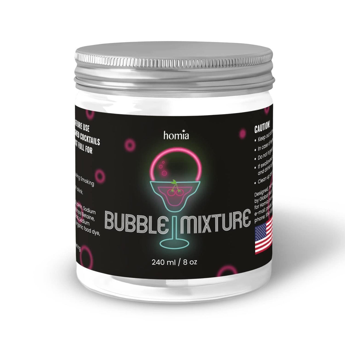 Bubble Mixture for Smoking Gun Cocktail Edible NONtoxic 8oz for Smoker Machine