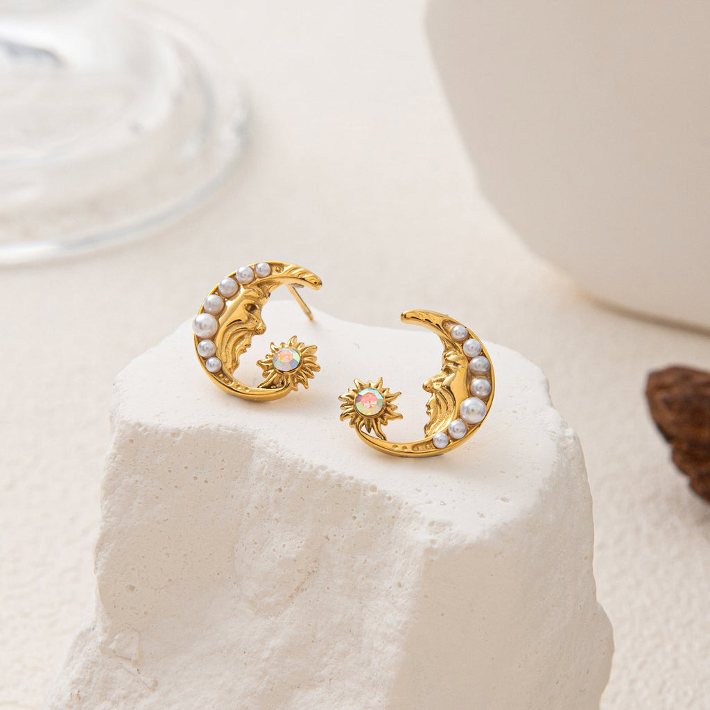 Fashion Stainless Steel Pearl Earrings