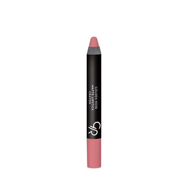 Golden Rose Matte Lipstick Crayon - Moisturizing, Dermatologically Tested, Easy Application