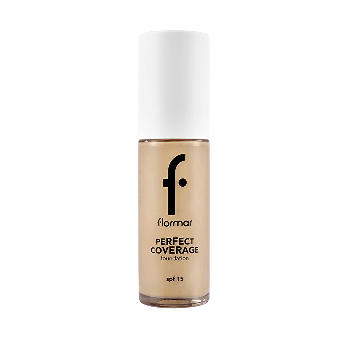 Flormar Perfect Coverage Foundation - Soft Beige (102) - Long-Lasting, SPF 15