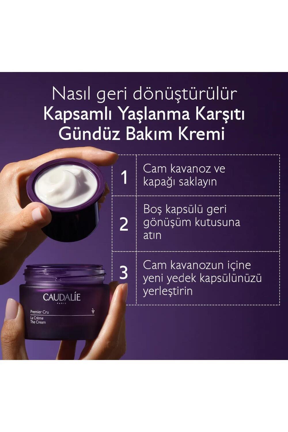 Caudalie Premier Cru Luxury Moisturizing Cream Refill Capsule - Anti-Aging Skincare, Hydration, Refill for Premier Cru Cream