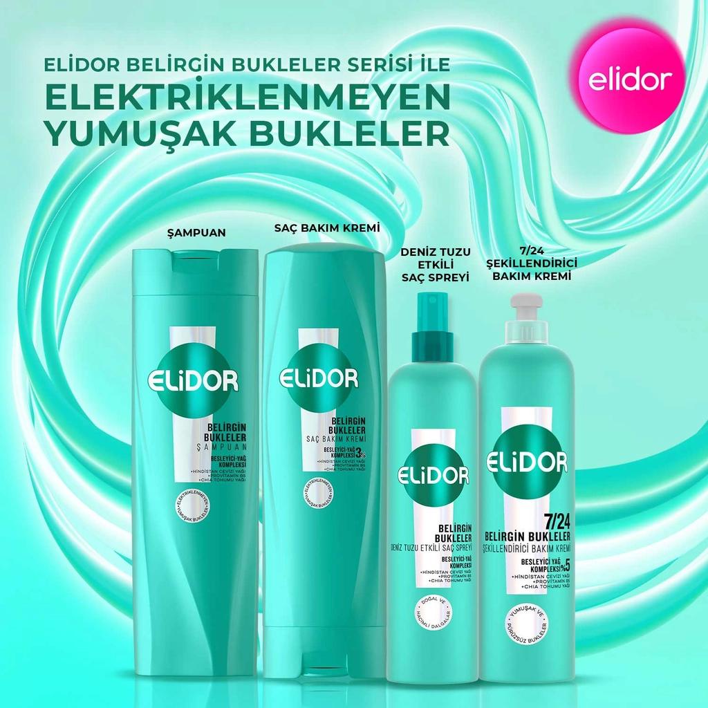 Elidor Belirgin Bukleler Hair Treatment Cream 350 ml