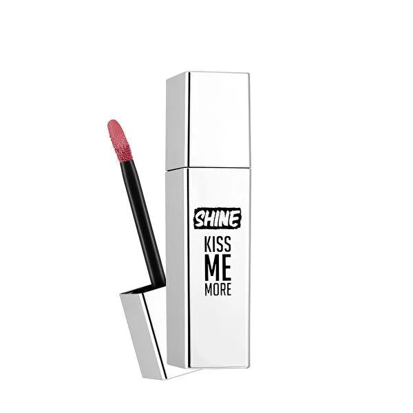 Flormar Shine Kiss Me More Liquid Lipstick - Long-Lasting, Shiny Finish, 004 Fall Rose