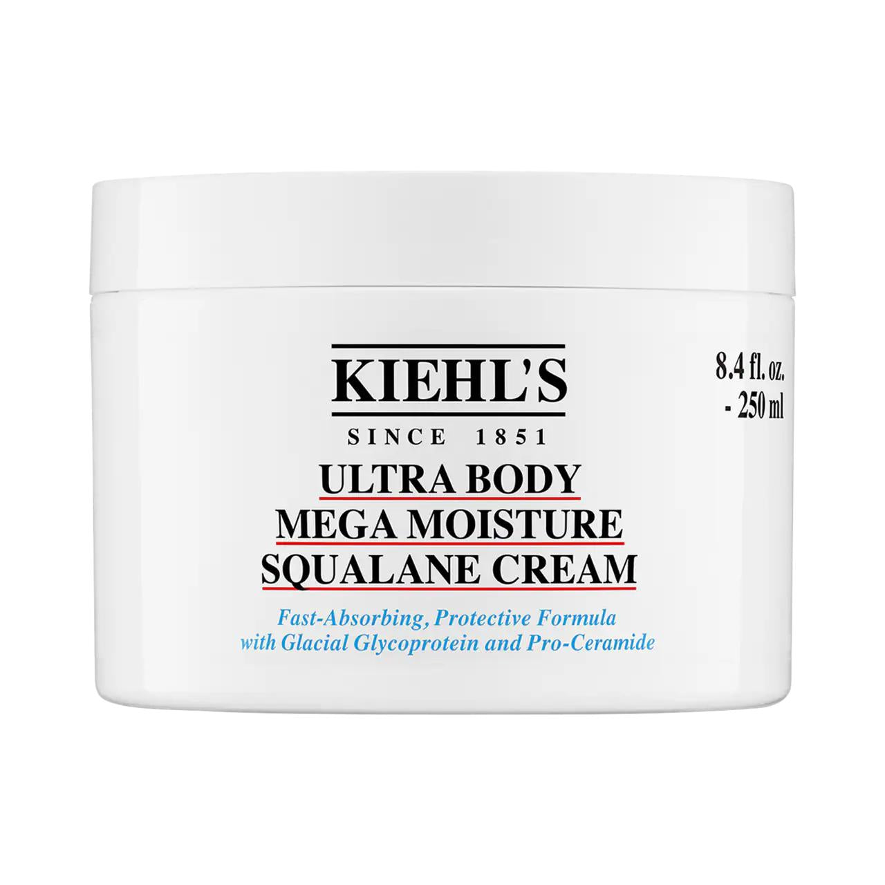 Ultra Body - Mega Moisture Squalane Cream for Dry, Sensitive Skin | Hydrating Body Lotion, 3-Day Moisture, Paraben-Free