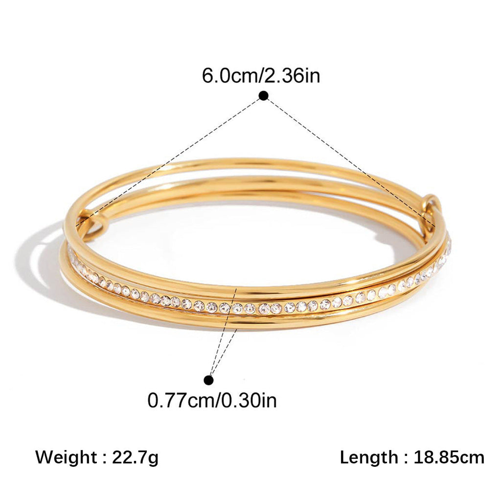 High-end Stainless Steel Zircon Bracelet That Wont Fade