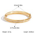 High-end Stainless Steel Zircon Bracelet That Wont Fade