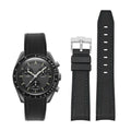 Curved-end Strap 20mm Silicone Watch Band For Men