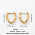Gold-plated V Shaped Earrings