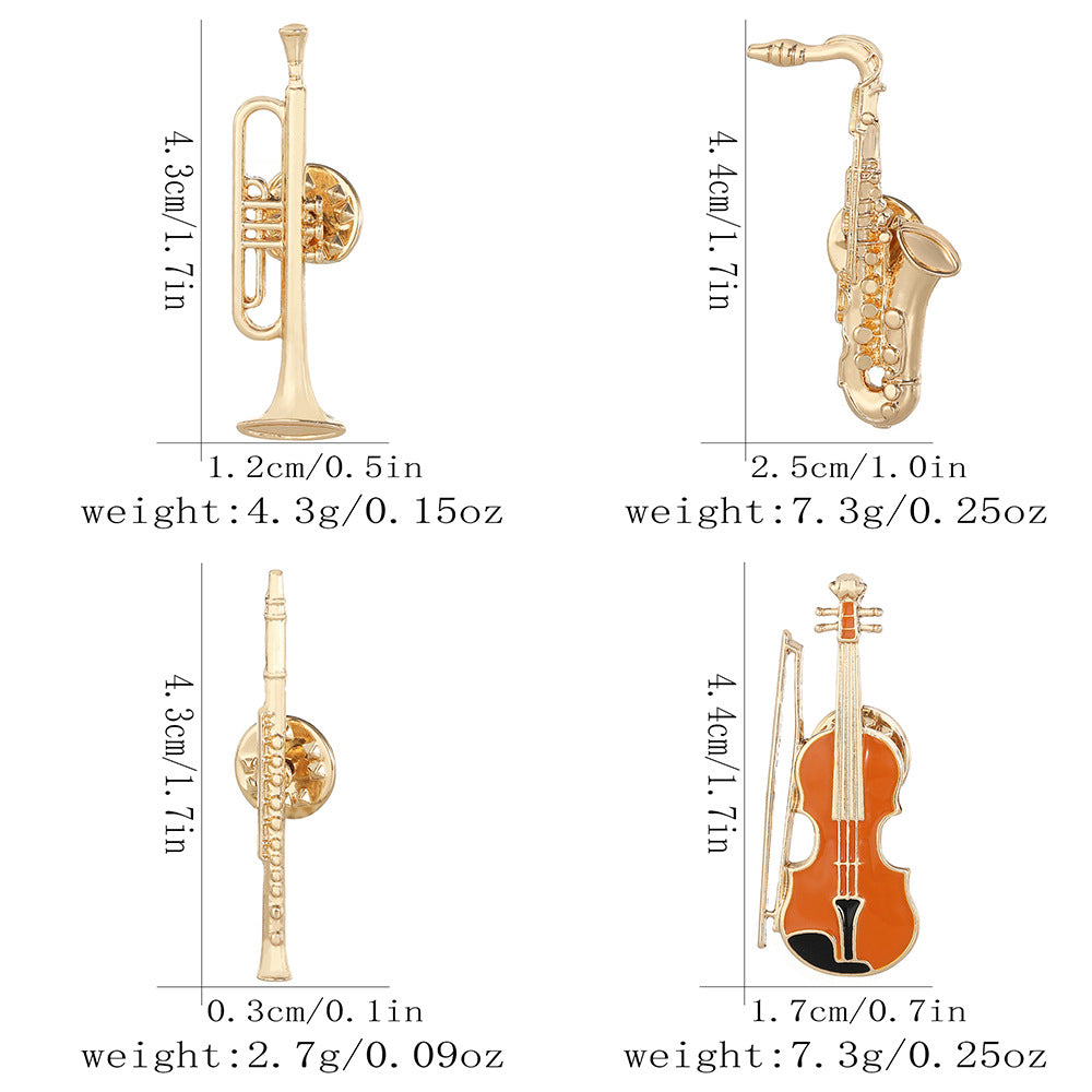 Note-shaped Personalized Music-themed Brooch